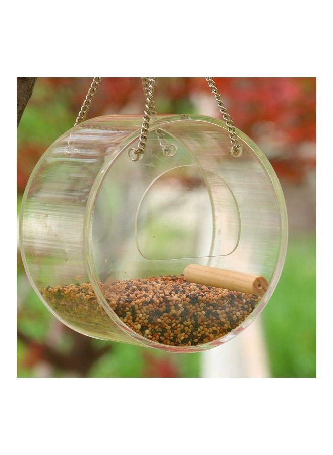 نيبمينينت علبة إطعام الطيور قابلة للتعليق للأماكن الخارجية ضد الماء شفاف/فضي - Image 4