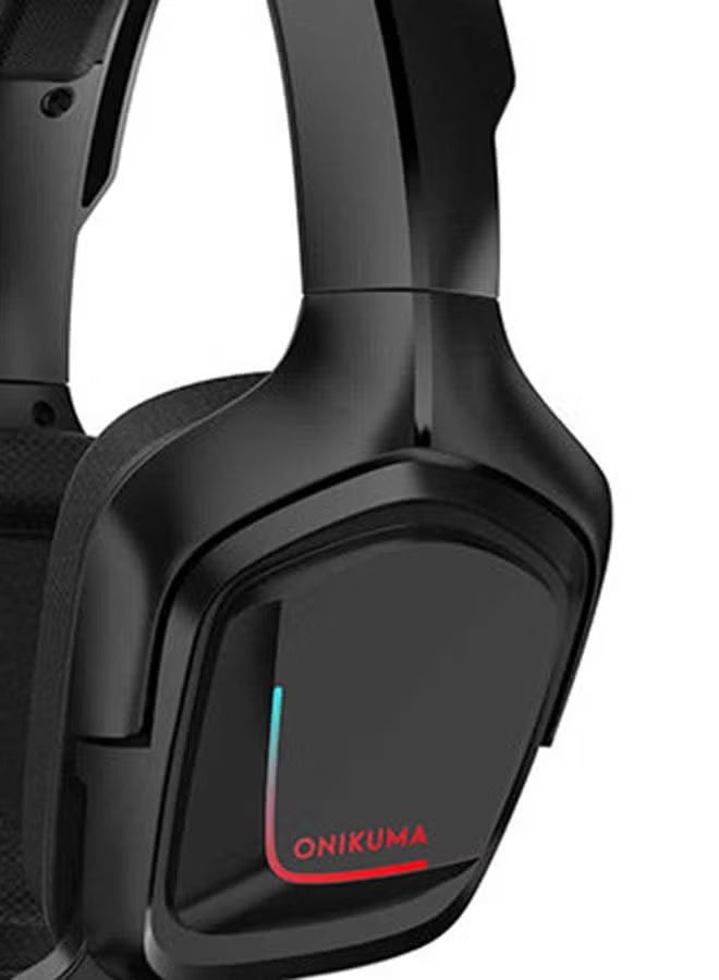 onikuma Onikuma K20 Gaming Wired Headset USB+3.5mm Jack with Noise-Cancelling Microphone Stereo Bass Surround Sound, Adjustable Headband, Comfortable Ear Cushions Compatible with PC and Laptop  - Image 2