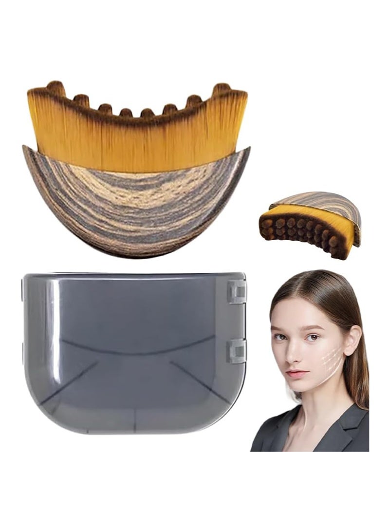 ZAFRA Lymphatic Contour Face Brush, Dry Brushing Face Brush, Lymphatic Drainage Massager for Face, Chin & Jawline Sculpting, Comfort-Grip Design With Ultra-Soft Bristles,Fit The Skin Relieve Fatigue - Image 1