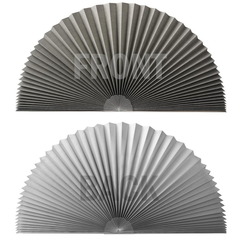 2 Pack Arch Light Blocking Aluminum Film Shade fit for Perfect HalfRound Arch Windows No Tools Installation Grey 72 x 36