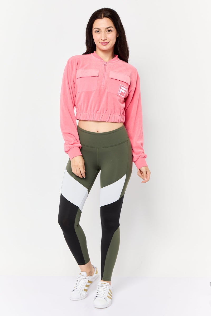 FILA Women Sportswear Fit Long Sleeves Outdoor Sweatshirt, Pink - Image 4