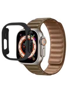 2 Packs For Apple Watch Band 49mm Leather Link Strap Magnetic Loop Bracelet and Black Cup Holder Dark Brown - pzsku/ZC939384522BB4275F10FZ/45/_/1688619770/f9576987-f0b9-487b-ba06-7885d8cbb687