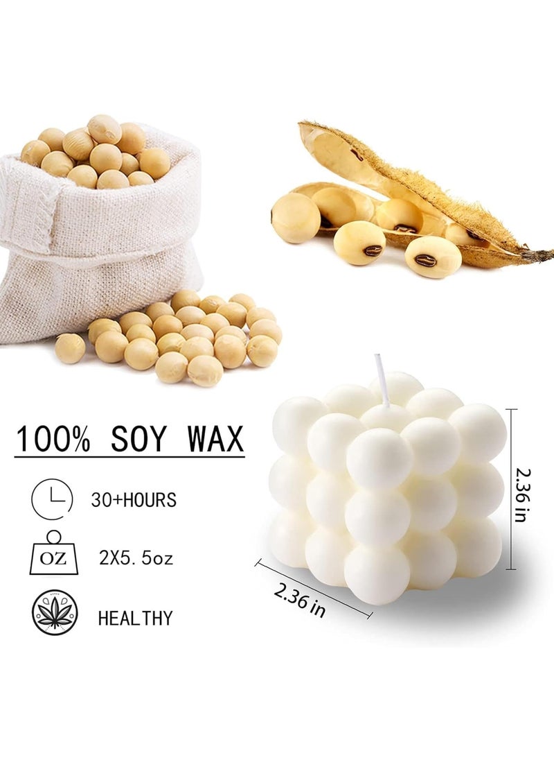PURCHASE PLUSE PURCHASE PLUSE Bubble Candle 3D Cube Aromatherapy Soy Wax Handmade Scented Candle with Orchid Fragrance Ideal for Home Decor and Gifting 2  - Image 3