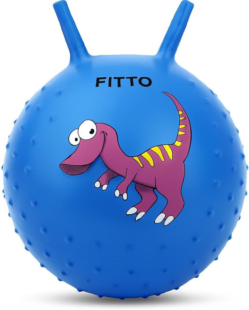 Fitto Skippy Ball 55cm Durable Exercise Ball for Fitness, Balance, Outdoor Play - 400g, Vibrant Colors for Kids & Adults - Image 1