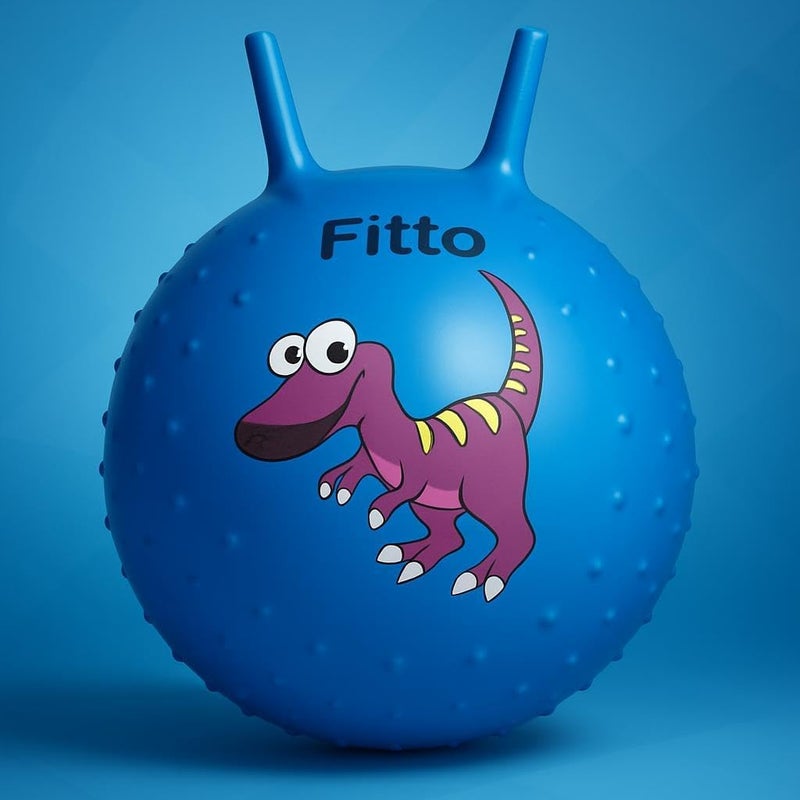 Fitto Skippy Ball 55cm Durable Exercise Ball for Fitness, Balance, Outdoor Play - 400g, Vibrant Colors for Kids & Adults - Image 3