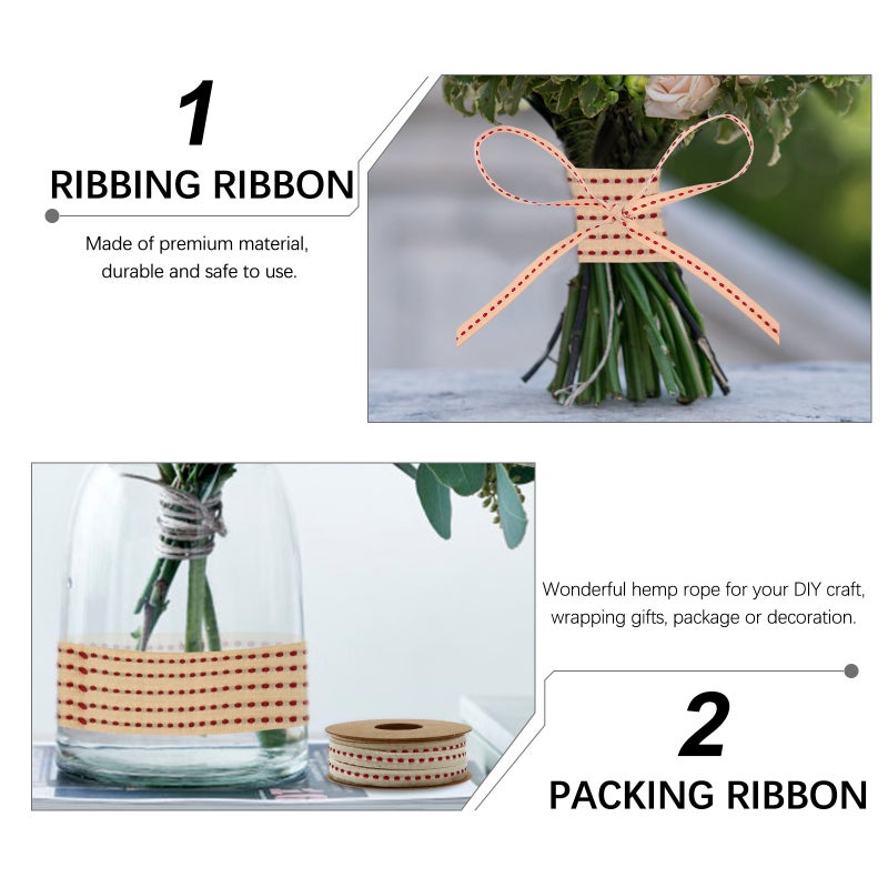 1 Roll Ribbon Wrapping Party Home DIY Packaging Wedding Decoration Tape - Image 4