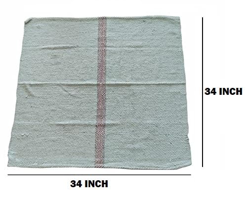 Rose Gold Cotton Floor Cleaning ClothFloor DusterPocha 600 GSM Off White Large Size 34x34 inch Pack of 4 - Image 2