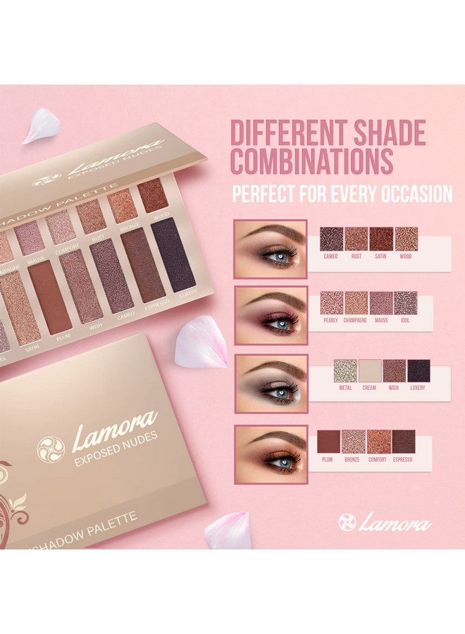 Lamora Eyeshadow Palette Makeup - Eye Makeup Palette with 16 Highly Pigmented Matte & Shimmer Shades - Vegan & Blendable - Image 3