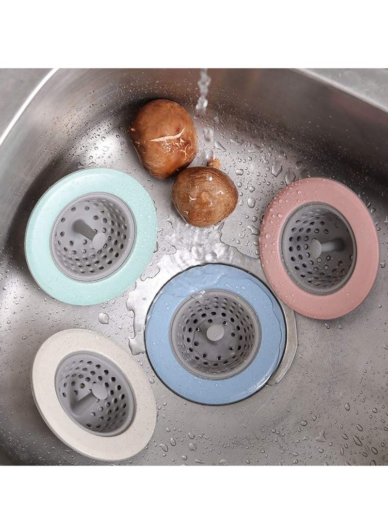 4 Packs Kitchen Sink Strainer Stopper Kit Silicone Sink Drain Strainer Stopper Good Grips Large Wide for Kitchen Sink Shower Drain Hair Catcher Sink Drain Cover  - Image 2