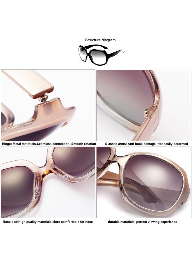 AkoaDa Polarized Sunglasses for Women, AkoaDa UV400 Lens Sunglasses for Female 2018 Fashionwear Pop Polarized Sun Eye Glass(Champagne) - Image 4