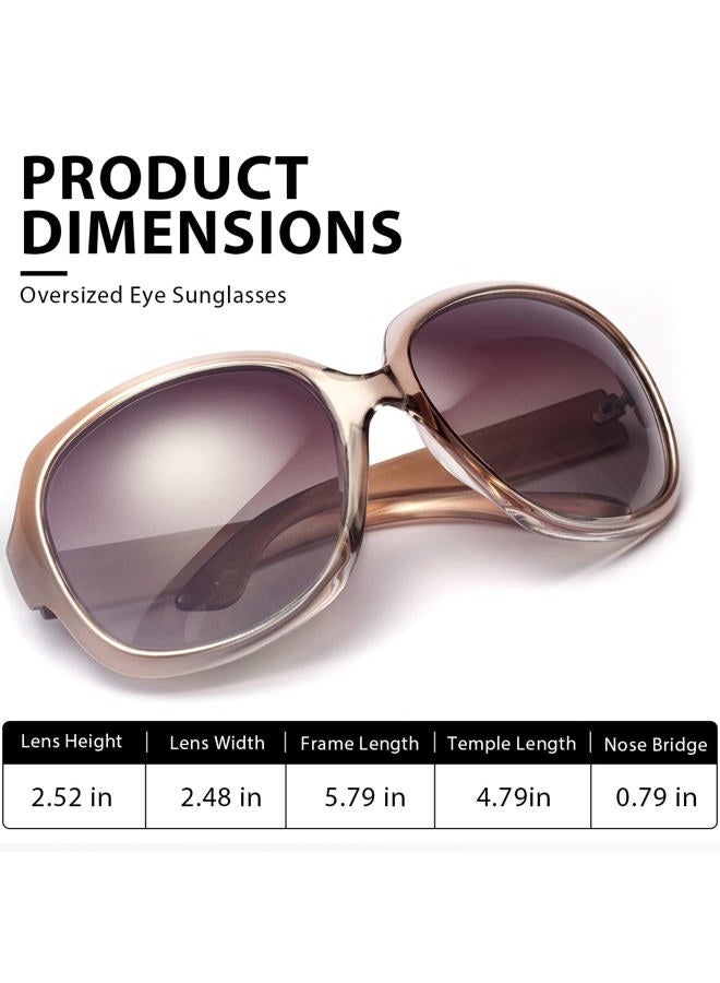 AkoaDa Polarized Sunglasses for Women, AkoaDa UV400 Lens Sunglasses for Female 2018 Fashionwear Pop Polarized Sun Eye Glass(Champagne) - Image 2