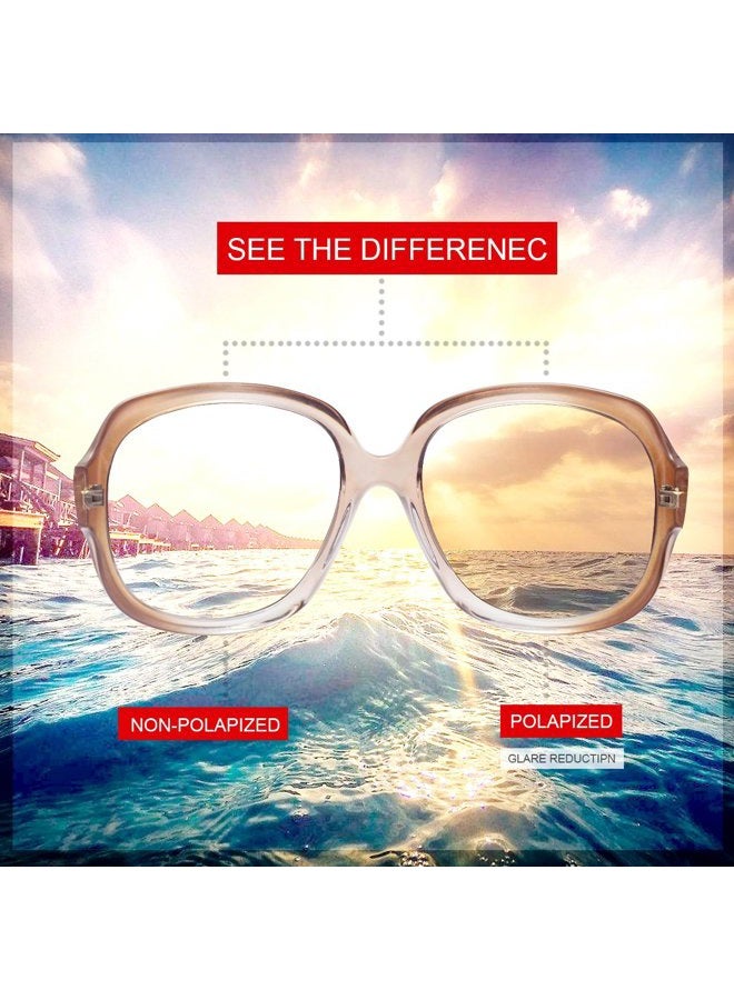 AkoaDa Polarized Sunglasses for Women, AkoaDa UV400 Lens Sunglasses for Female 2018 Fashionwear Pop Polarized Sun Eye Glass(Champagne) - Image 5