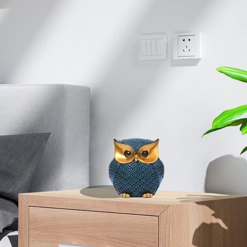 Artpaul Owl Home Décor Accent - Small Figurine for Shelf, Office - Gift for Owl Lovers (Blue) - Image 5