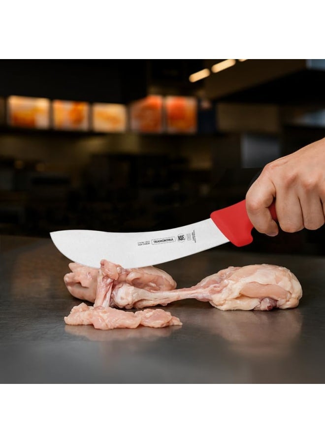 TRAMONTINA Professional Skinning Knife – 6-Inch Stainless Steel Blade with Red Textured Polypropylene Handle – Ergonomic & Reliable - Image 2