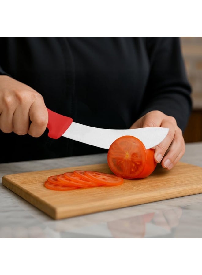 TRAMONTINA Professional Skinning Knife – 6-Inch Stainless Steel Blade with Red Textured Polypropylene Handle – Ergonomic & Reliable - Image 4