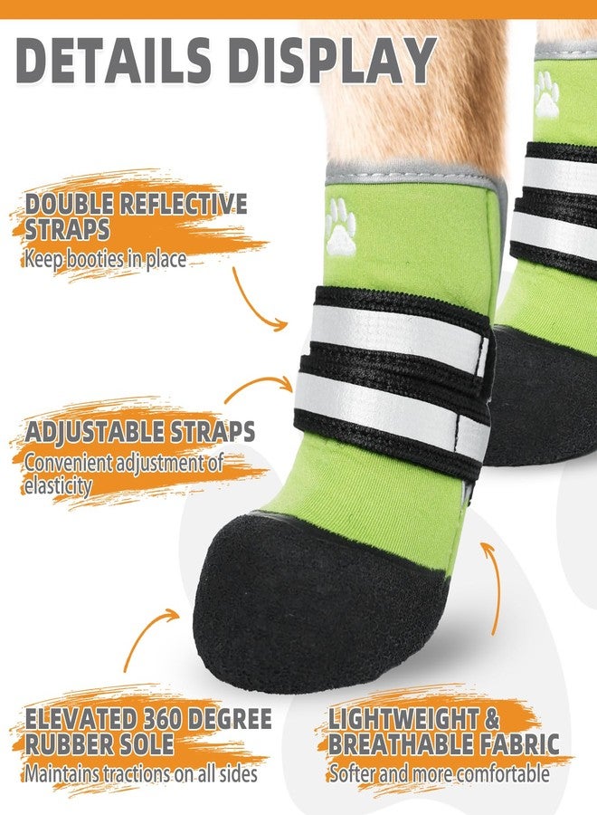 كولتيل أحذية كولتايل للكلاب للأرصفة الساخنة، أحذية صيفية للكلاب الصغيرة والمتوسطة والكبيرة، أحذية مقاومة للماء ومضادة للانزلاق للكلاب، وواقيات لأقدام الكلاب للأرضيات الخشبية، أحذية مائية داخلية وخارجية خضراء - Image 3