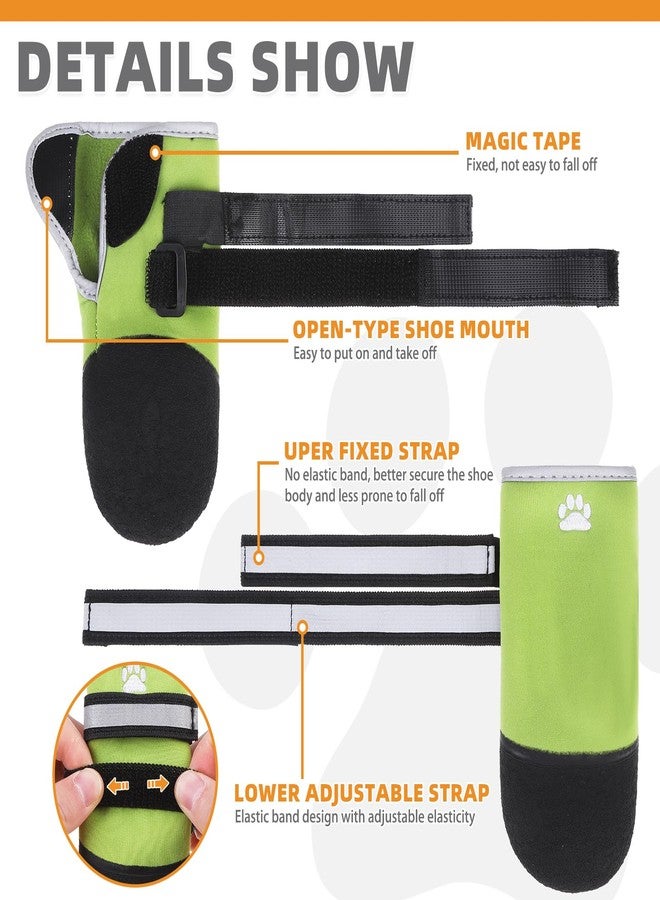 كولتيل أحذية كولتايل للكلاب للأرصفة الساخنة، أحذية صيفية للكلاب الصغيرة والمتوسطة والكبيرة، أحذية مقاومة للماء ومضادة للانزلاق للكلاب، وواقيات لأقدام الكلاب للأرضيات الخشبية، أحذية مائية داخلية وخارجية خضراء - Image 4