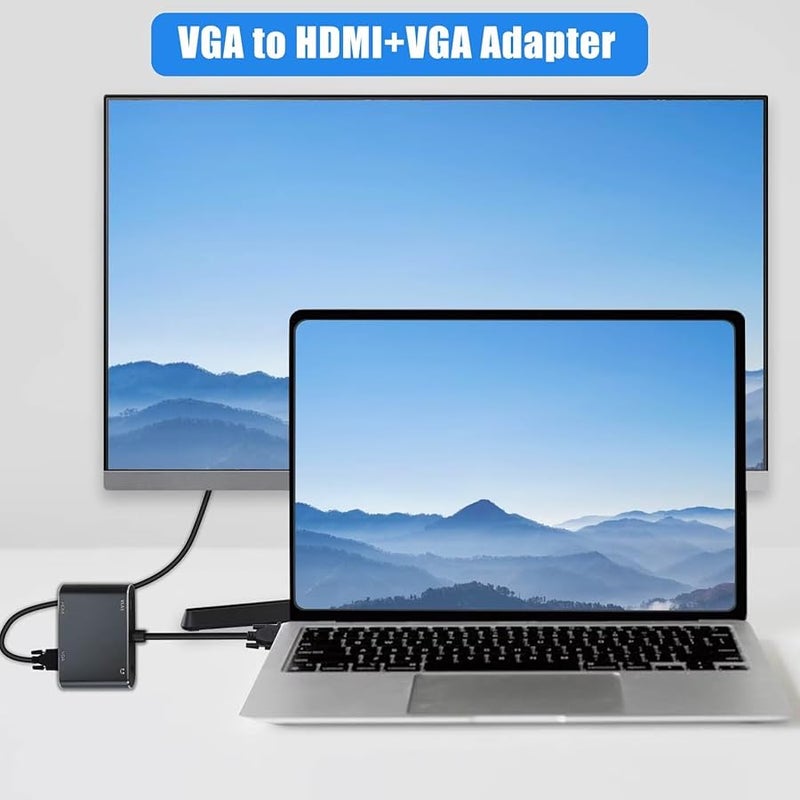 محول VGA إلى HDMI مع منفذ صوتي محول 1080P عالي الوضوح كامل التشغيل الفوري - Image 5
