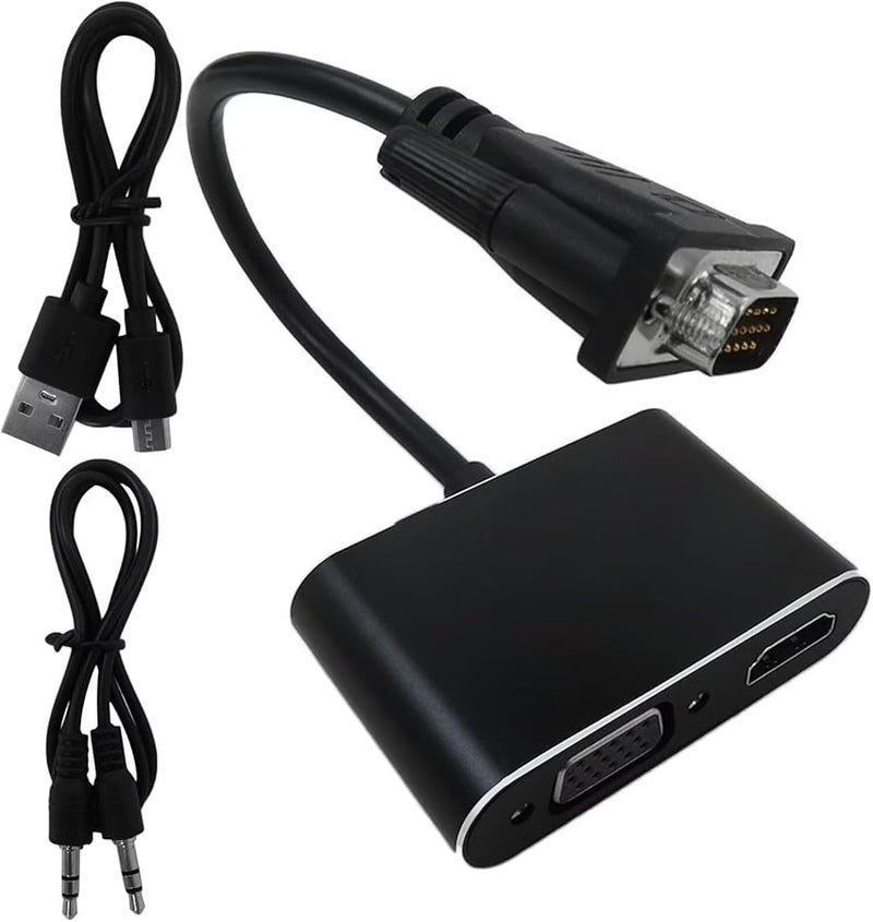 محول VGA إلى HDMI مع منفذ صوتي محول 1080P عالي الوضوح كامل التشغيل الفوري - Image 1