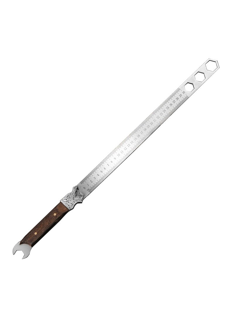 Hanghaijia Multifunctional 5mm Thick Manganese Steel Hardened Centimeter Inch Dual Scale Measuring Tool Ruler  - Image 1