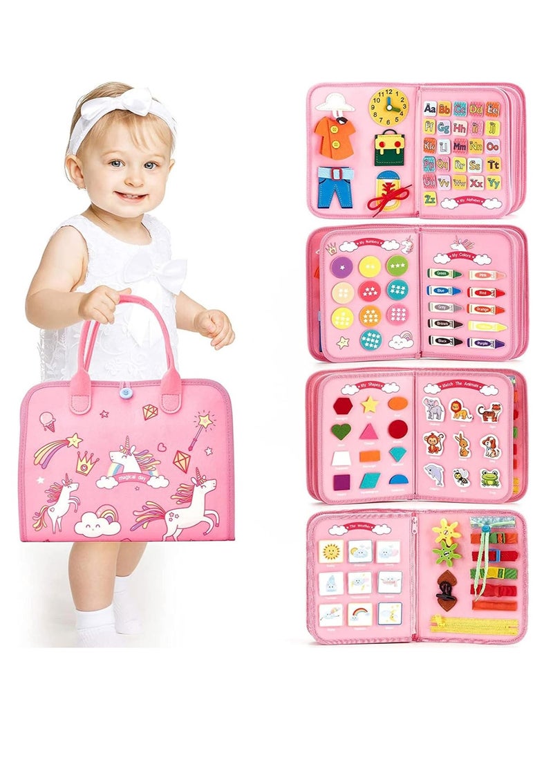 GUDOO - Busy Board Montessori Toy Toddler Sensory Board Toys For Learning Fine Motor Skills Preschool Educational Learning Toys Gift For Boys Girls Ages 1,2,3,4 - Image 1
