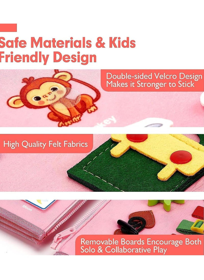 GUDOO - Busy Board Montessori Toy Toddler Sensory Board Toys For Learning Fine Motor Skills Preschool Educational Learning Toys Gift For Boys Girls Ages 1,2,3,4 - Image 1