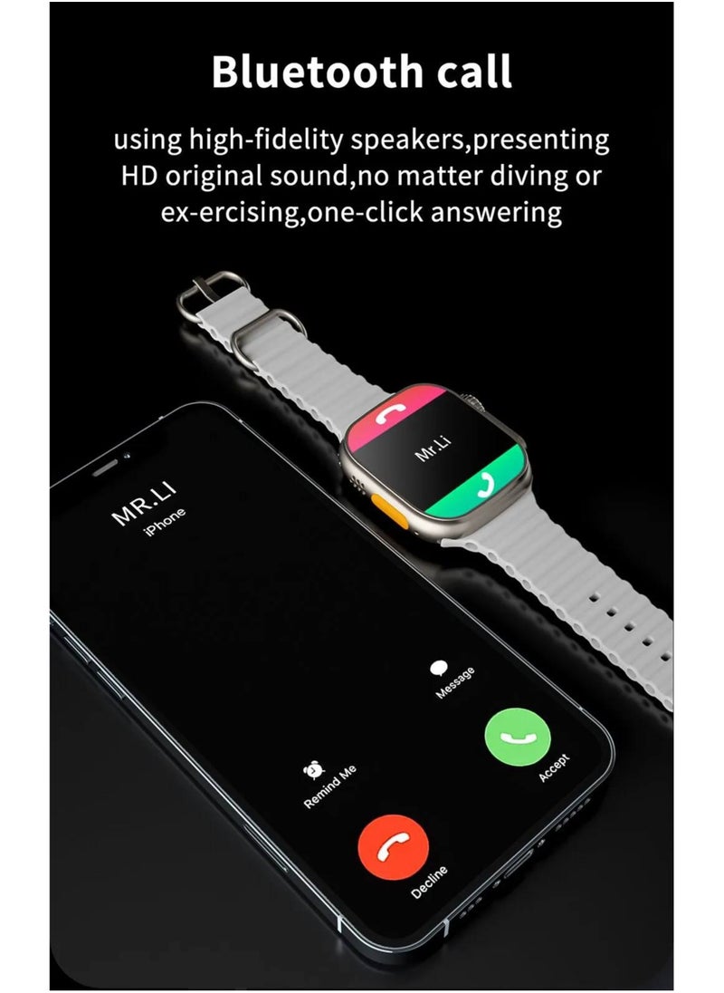 T800 ULTRA (2023) ساعة ذكية 1.99 بوصة IPS عرض NFC بلوتوث V5 Call شاحن لاسلكي
