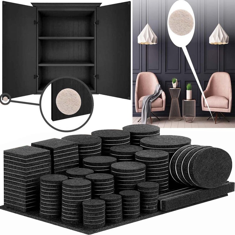 DIY Crafts DIY Crafts Huge Pack Felt Furniture Pads! Huge Quantity of Felt Pads Furniture Sliders with Many Big Sizes Your Ideal Wood Floor Protectors. Protect Your Hardwood & Laminate (200)  - Image 1