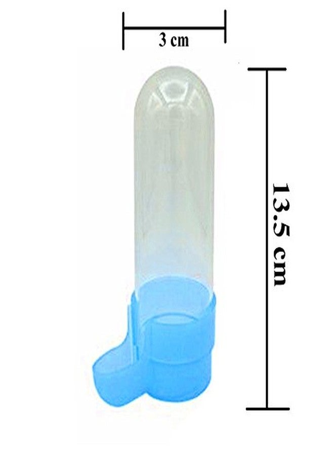 Sage Square Tube Shape Cage Food, Seed, Water Feeder Dispenser Cum Bowl with Removable Tray - No Spill No Mess (Blue) (Pack of 2) - Image 3