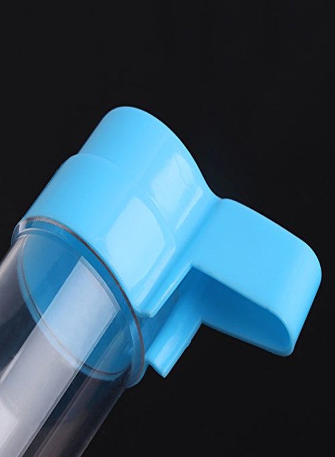 Sage Square Tube Shape Cage Food, Seed, Water Feeder Dispenser Cum Bowl with Removable Tray - No Spill No Mess (Blue) (Pack of 2) - Image 5