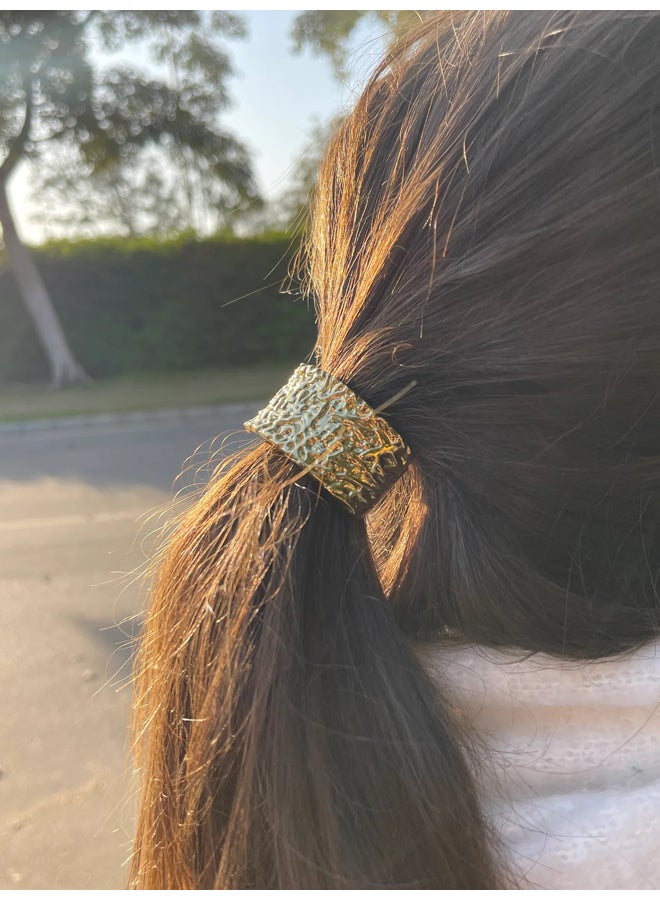 Urban Jewel Chunky Gold Hair Tie 2.0 - Image 2