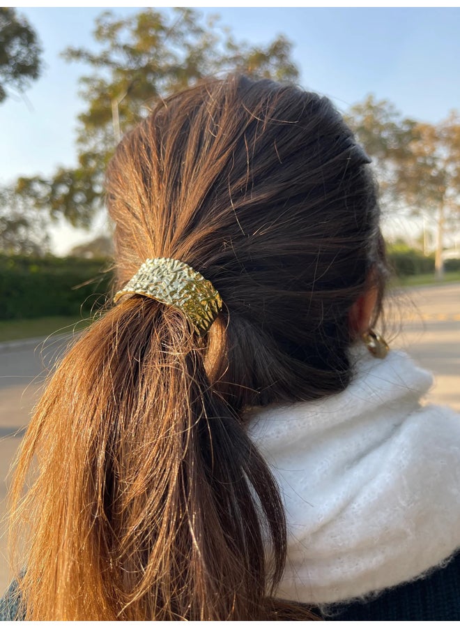 Urban Jewel Chunky Gold Hair Tie 2.0 - Image 1