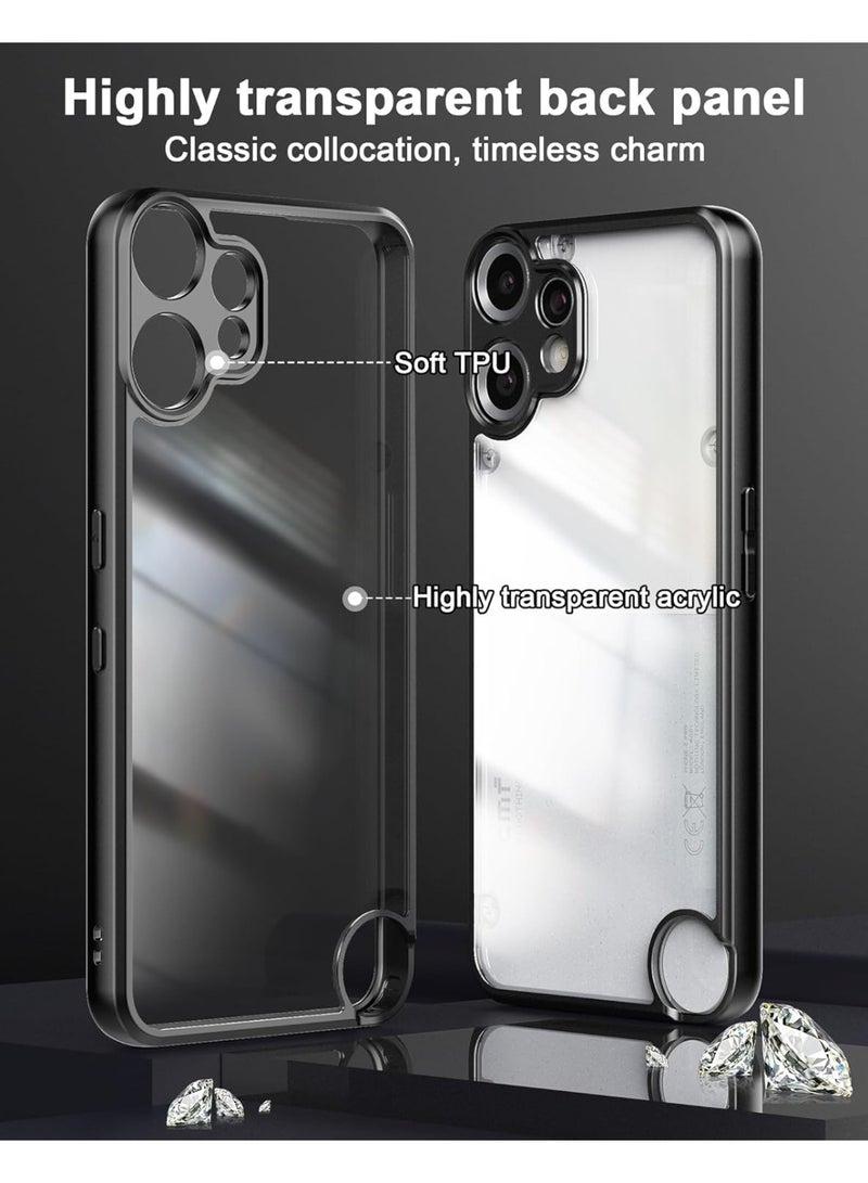 Case for Nothing CMF Phone 2 Pro Shockproof Crystal Clear Hard Back Cover Anti-Yellowing Case 360 Degree Protection TPU Bumper Transparent Back Cover Case for Nothing CMF Phone 2 Pro  - Image 2