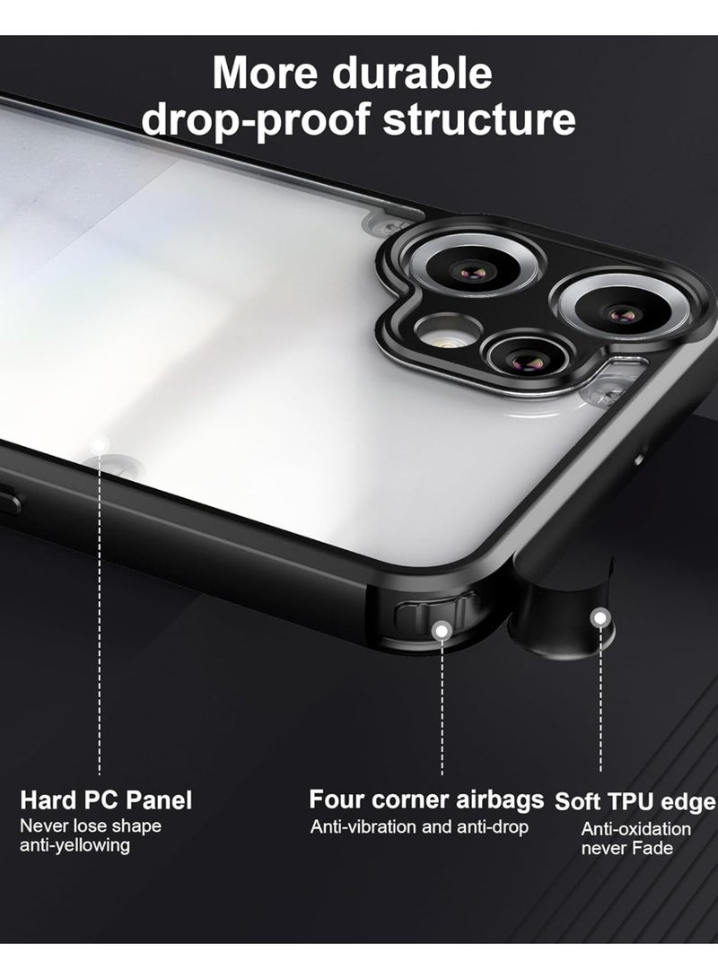 Case for Nothing CMF Phone 2 Pro Shockproof Crystal Clear Hard Back Cover Anti-Yellowing Case 360 Degree Protection TPU Bumper Transparent Back Cover Case for Nothing CMF Phone 2 Pro  - Image 4