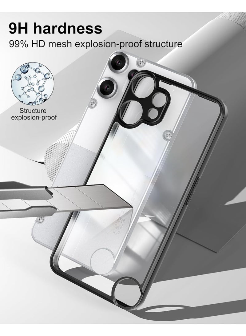 Case for Nothing CMF Phone 2 Pro Shockproof Crystal Clear Hard Back Cover Anti-Yellowing Case 360 Degree Protection TPU Bumper Transparent Back Cover Case for Nothing CMF Phone 2 Pro  - Image 3