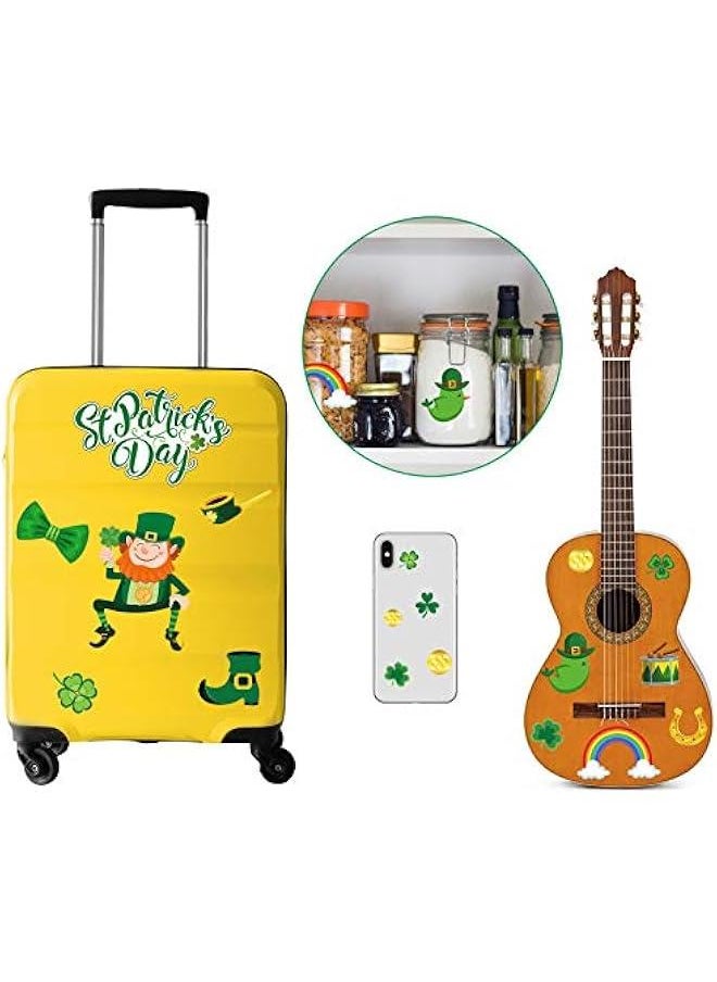 Arabest 201 Pieces St. Patrick's Day Window Clings Wall Vinyl Stickers Leprechaun Footprint Floor Decals Shamrock Clover St. Patrick Wall Decal Window Clings for St. Patrick's Day Home Party Decor  - Image 4