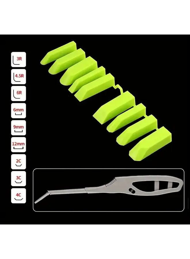 2 Piece Caulking Tool Set With Ergonomic Handle Interchangeable Heads Multi Angle Design - Image 4