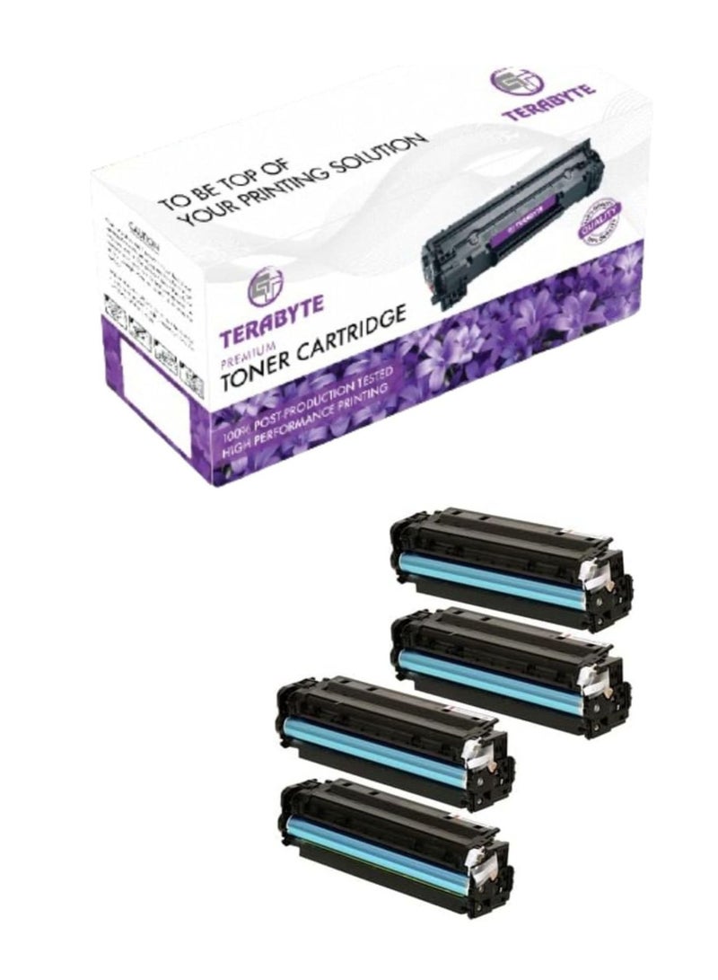 Terabyte 203AX  Compatible Toner Replacement for 203AX CF540AX Compatible with Color Laserjet Pro MFP M281fdw M281fdn M280nw M254dw M254nw M254dn (Black Cyan Magenta Yellow, 4-Pack) Black up to 3200 pages and 2500 pages from each color - Image 1