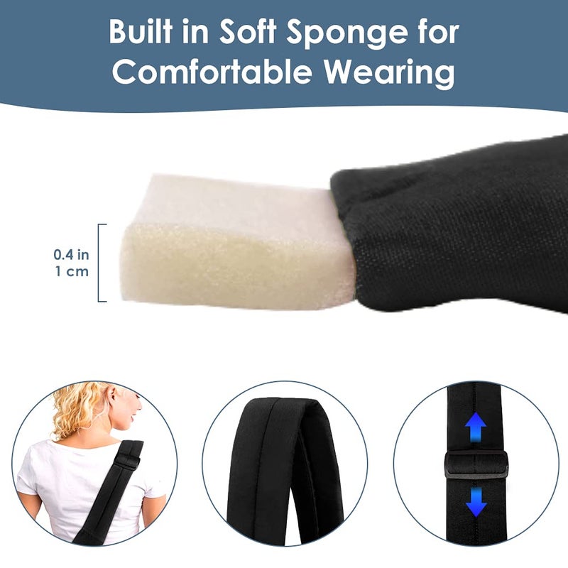 Lukovee Pet Sling, Hand Free Dog Sling Carrier Adjustable Padded Strap Tote Bag Breathable Cotton Shoulder Bag Front Pocket Safety Belt Carrying Small Dog Cat Puppy Machine Washable (Black, L) - Image 5