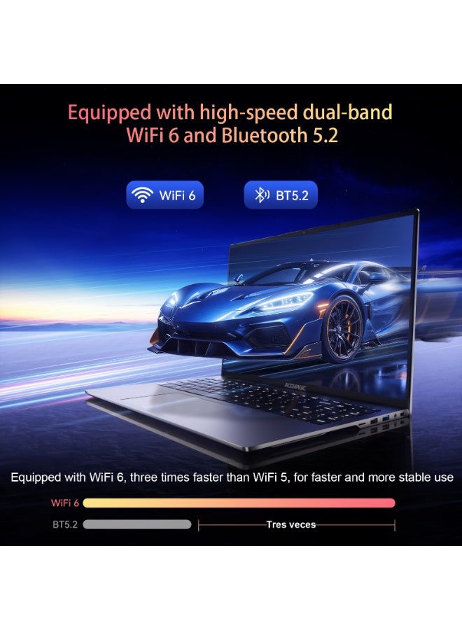 ACEMAGIC Laptop Gaming Acemagic 16-inch AMD Ryzen7 7735HS 16GB SO-DIMM DDR5 512GB SSD Windows 11 Pro Type-C/USB3.2/metal material/WIFI6/Bluetooth5.2 english grey english grey - Image 3