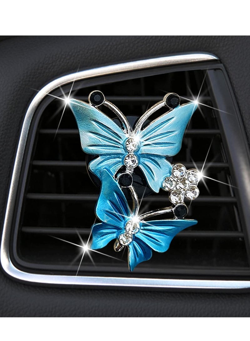 Y&D Car Air Fresheners Vent Clips for Women Cute Dual Butterfly Diamond Rhinestone Freshener Clip Sparkly Bling Accessories - Image 3