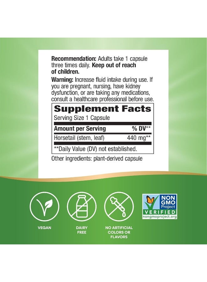 Nature's Way Horsetail Grass Dietary Supplement - 100 Capsules - Image 3