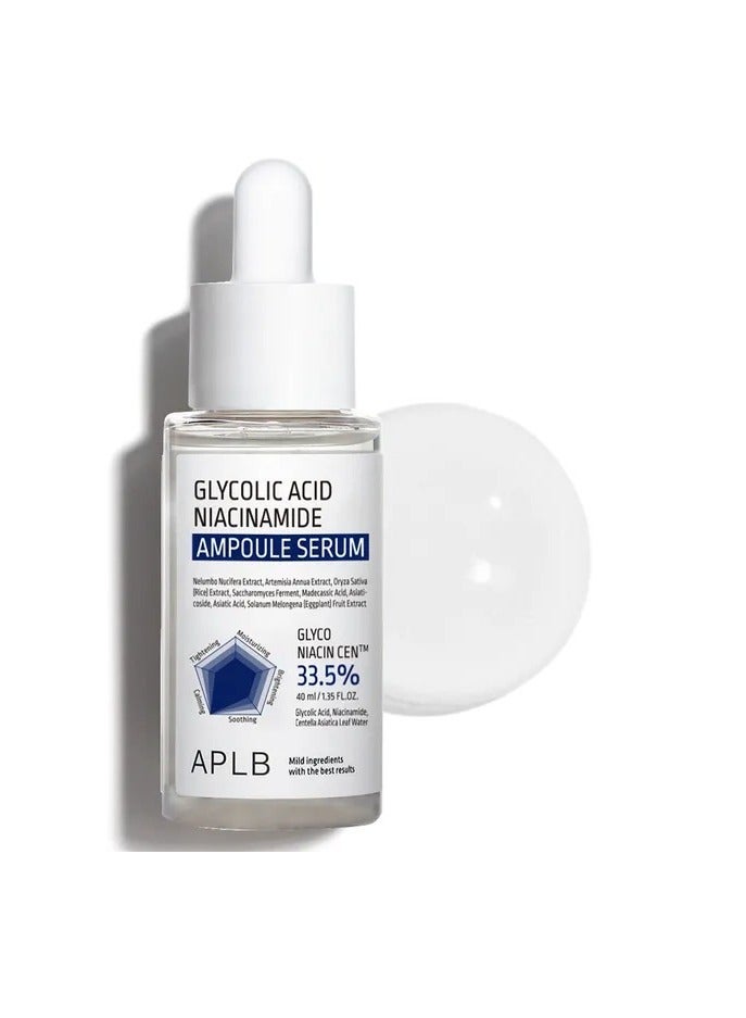 ايه بي ال بي سيروم أمبولات حمض الجليكوليك والنياسيناميد من شركة Aplb، 40 مل - Image 1