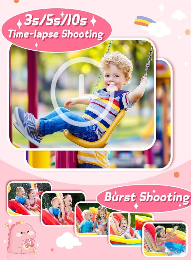 Usteetic Kids Camera Instant Print, Dinosaur Instant Print Camera for Kids with 1080P Video, 32GB SD Card, 240 Photos, Christmas Birthday Gifts for Boys Girls Ages 3-12 (Pink) - Image 5