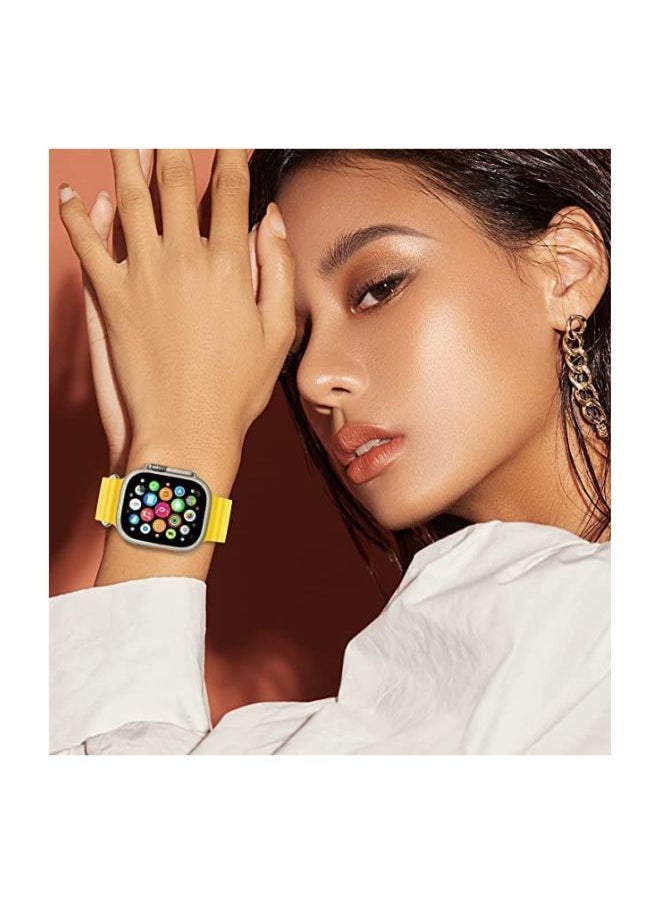 YOMNA - YOMNA 4 Pack Ocean Band Compatible with Apple Watch Ultra Band 49mm 45mm 44mm 42mm Men Women, Soft Silicone Sport Band Replacement Strap for Apple Watch Ultra iWatch Series 8 7 SE 6 5 4 3 2 1 - Image 1