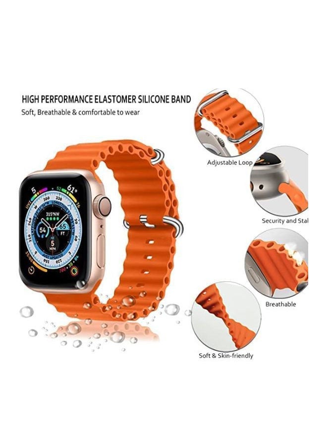 YOMNA - YOMNA 4 Pack Ocean Band Compatible with Apple Watch Ultra Band 49mm 45mm 44mm 42mm Men Women, Soft Silicone Sport Band Replacement Strap for Apple Watch Ultra iWatch Series 8 7 SE 6 5 4 3 2 1 - Image 1