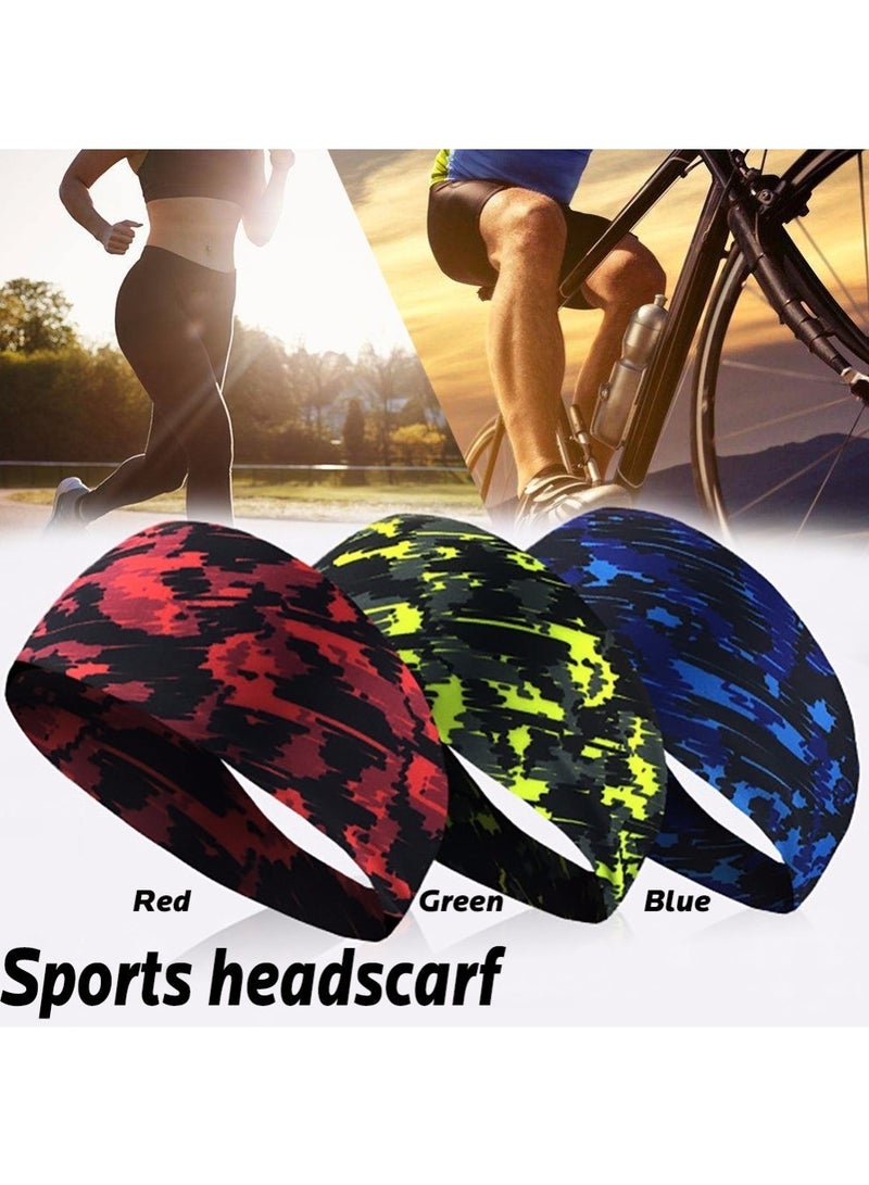 Generic 3 Pack Elastic Sweat Wicking Head Band Workout Headbands for Men Women  - Image 3