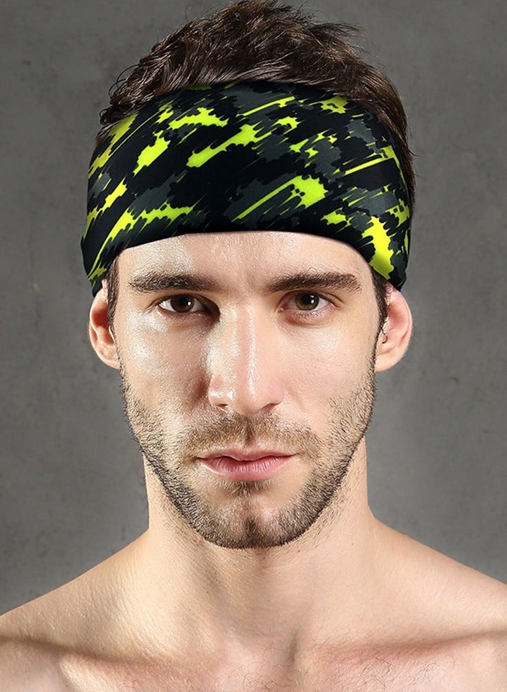 Generic 3 Pack Elastic Sweat Wicking Head Band Workout Headbands for Men Women  - Image 4