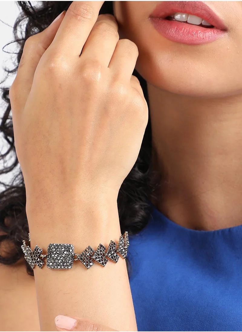 SOHI Geometric Cluster Bracelet