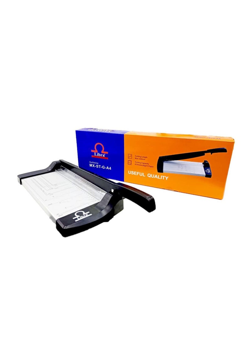 Libra Paper Cutter A4 Paper Trimmer Photo Guillotine Craft Machine, 10 Sheets Capacity White - Image 2